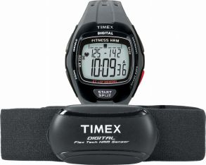 Timex Fitness HRM T5K736 - Svart pulsklokke med kronografisk Quartz urverk
