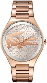Lacoste 2000929 - Moteriktig dameklokke med roségull urskive og armbånd