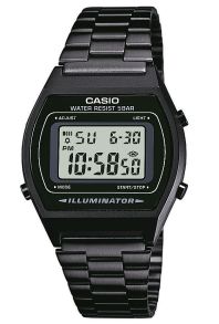 Casio B640WB-1AEF - Kul, svart klokke i rustfritt stål