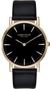 Enkel og Elegant - Carrie Taylor Lexington Gold/Black Black Leather CA3834-GOBLBL