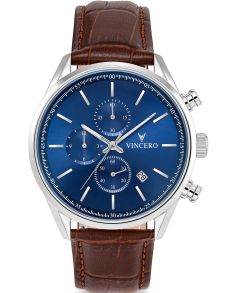 La elegansen skinne! - Vincero Chrono S Blue/Brown 40mm Blu-Bro-0S05