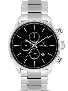 Vincero Chrono S Black/Silver Steel Bla-SilM-S22