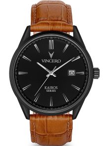 Vincero Kairos Matte Black/Tan BlaB-Tan-K17