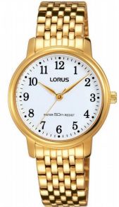 Lorus RG226LX9 - Klassisk dameklokke i gull som ligger lett på håndleddet