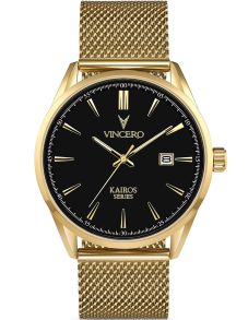 Eleganse med mystisk estetikk - Vincero Kairos Mesh Black/Gold Bla-GolM-K14