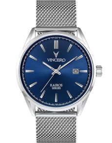 Uforglemmelige eventyr med - Vincero Kairos Mesh Blue/Silver Blu-SilM-K13