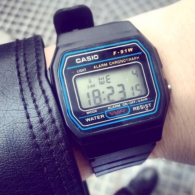 casio f91 blue